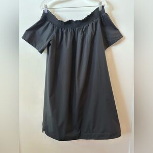 J. Crew Black Off-Shoulder Mini Dress